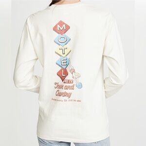 RE/DONE x Hanes Vintage Long Sleeve Motel Graphic Tee, NWOT, Small